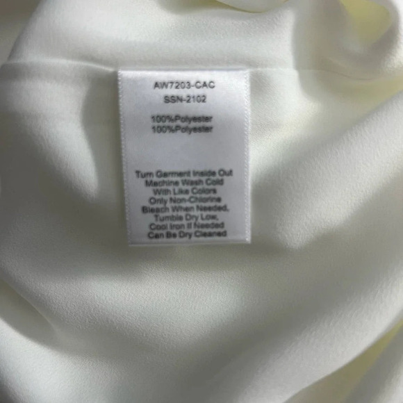 ATM Anthony Thomas Melilo Tie-detailed Georgette Midi Dress In Chalk Size Medium - Picture 12 of 12